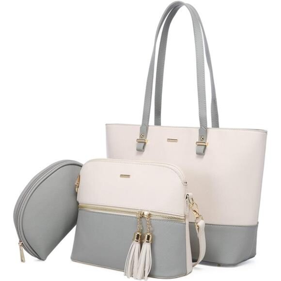 Handbags for Women Grey/Beige